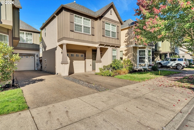 view of front of house featuring a garage