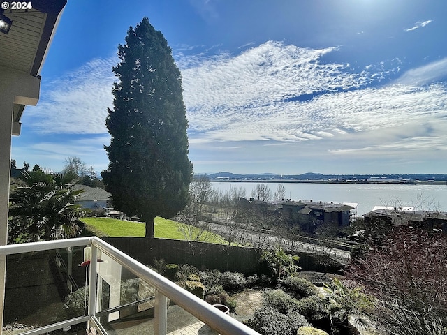 property view of water with a mountain view