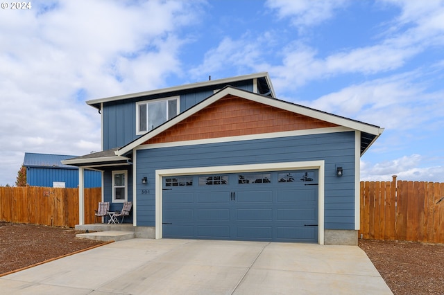 view of front of home featuring a garage