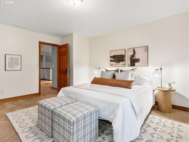 view of carpeted bedroom