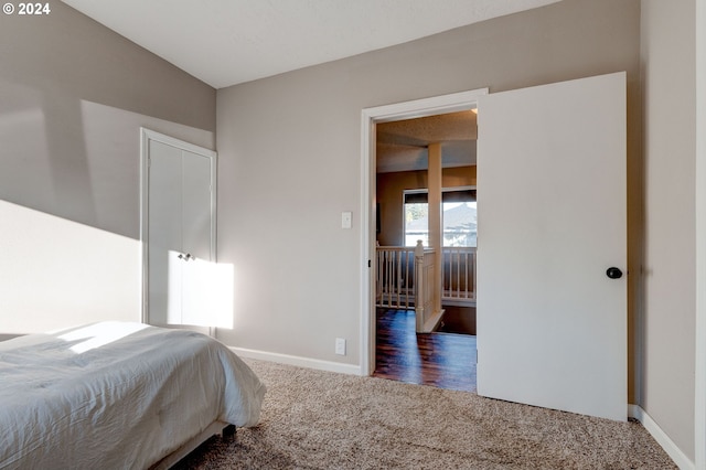 bedroom with carpet