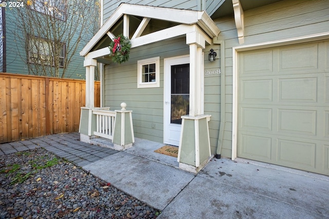 view of doorway to property