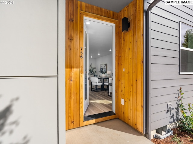 view of doorway to property