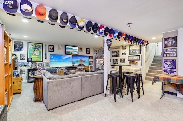 view of carpeted living room