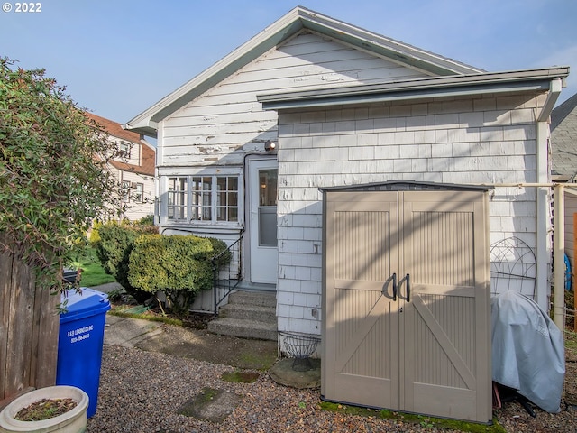 view of outbuilding