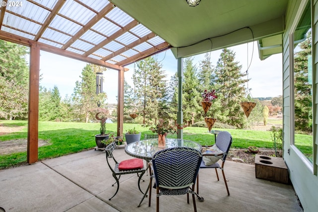 view of sunroom