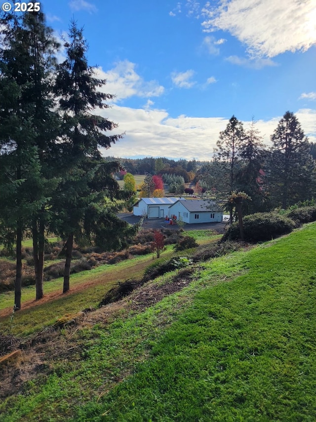 view of yard featuring a rural view