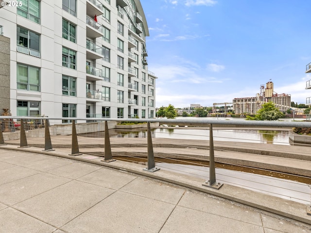 view of property's community featuring a water view