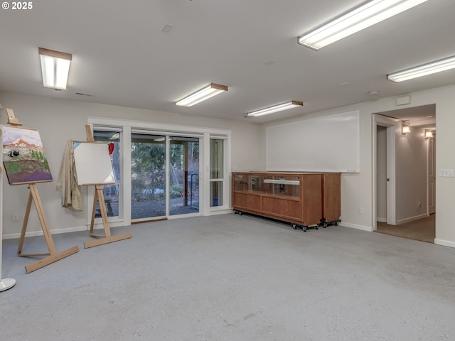 interior space with baseboards