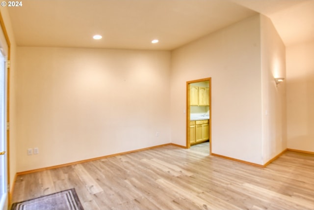 empty room featuring light hardwood / wood-style floors