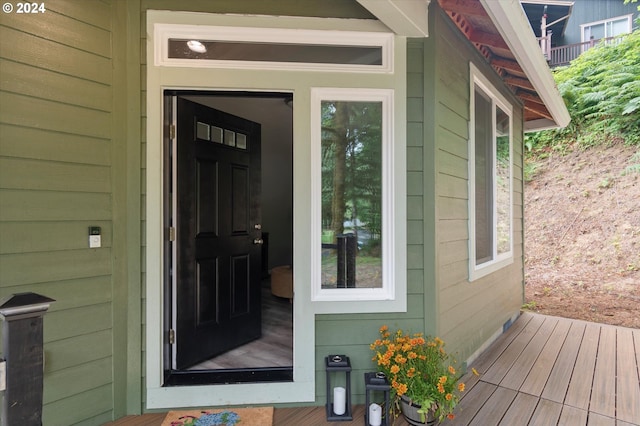 view of doorway to property