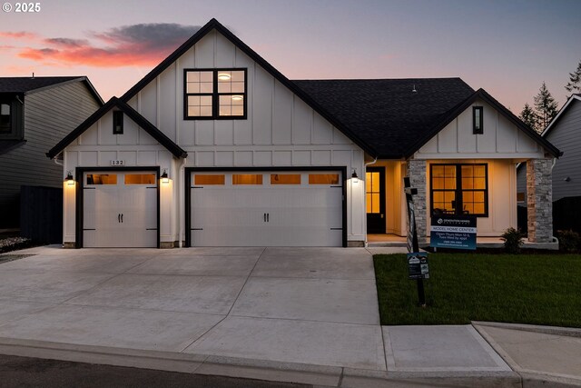 view of modern farmhouse