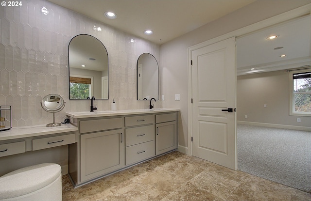 bathroom featuring vanity