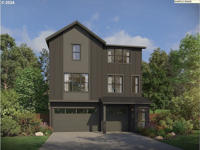 view of front facade featuring a garage