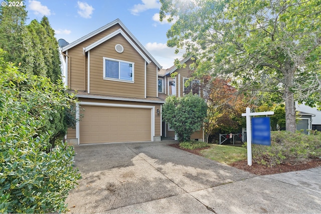 view of front of home featuring a garage