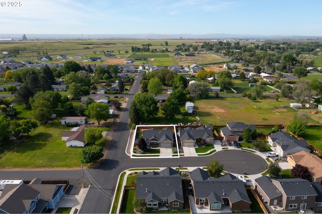 aerial view featuring a residential view