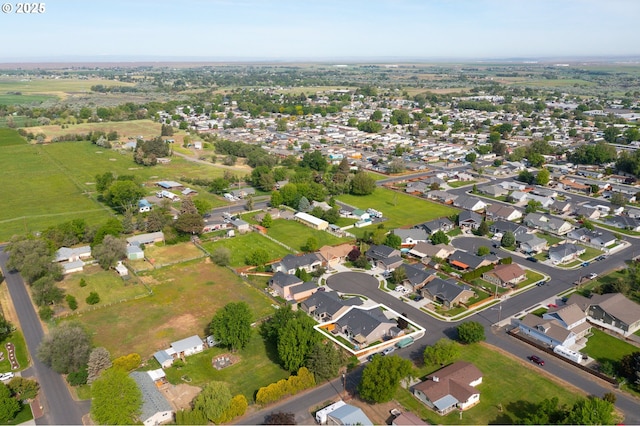 drone / aerial view with a residential view