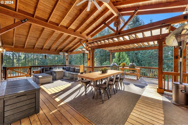 deck featuring an outdoor hangout area