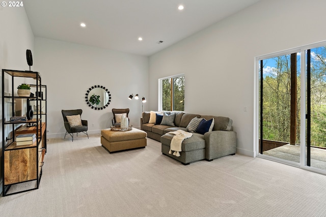 view of carpeted living room