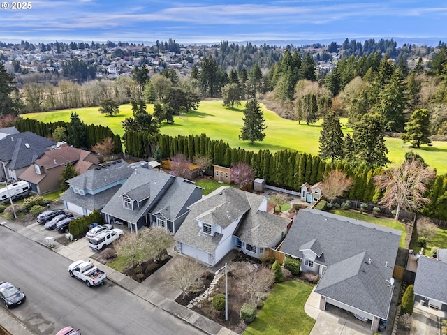 drone / aerial view featuring a residential view