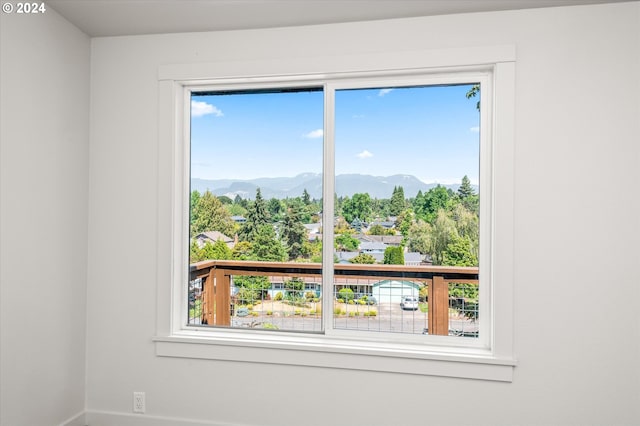 room details with a mountain view