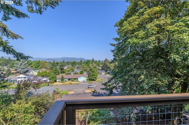 balcony with a mountain view