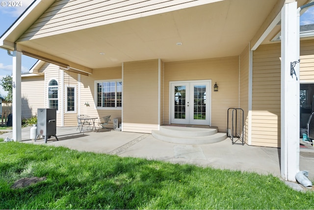 view of patio with french doors