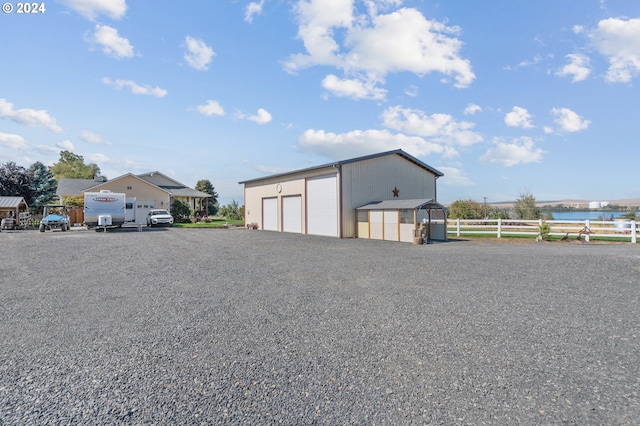 exterior space featuring a garage