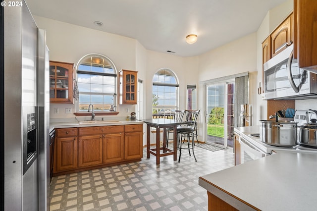 kitchen with stainless steel appliances and sink