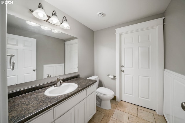 bathroom featuring toilet and vanity