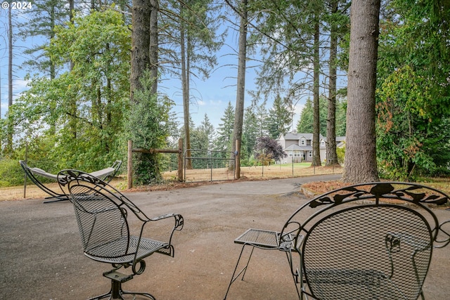 view of patio with fence