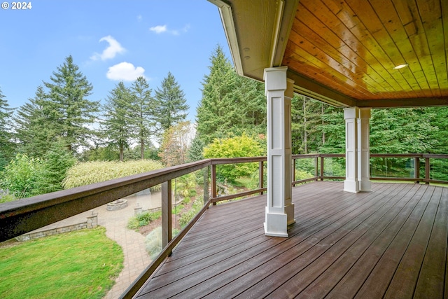 view of wooden terrace