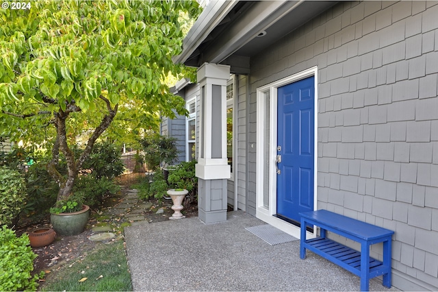 view of doorway to property