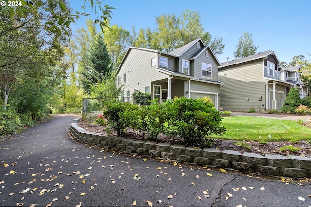 view of home's exterior with a garage