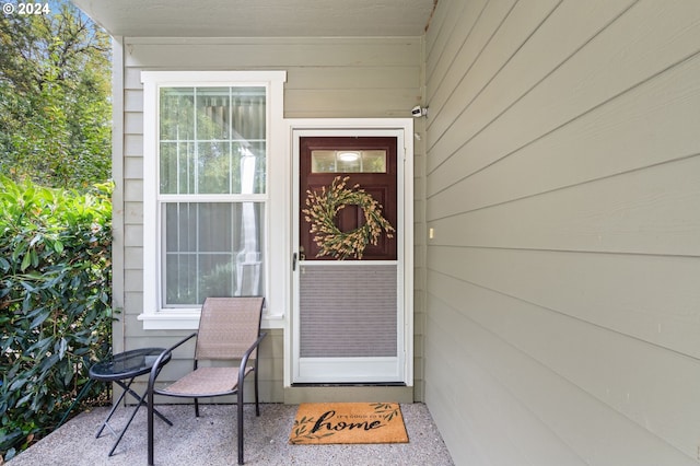 view of doorway to property