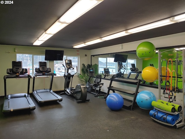 view of workout area