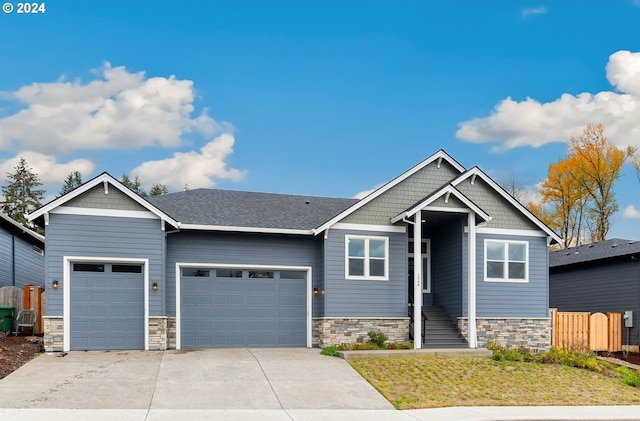 craftsman-style house with a garage