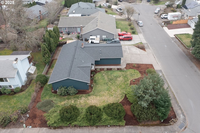 drone / aerial view featuring a residential view