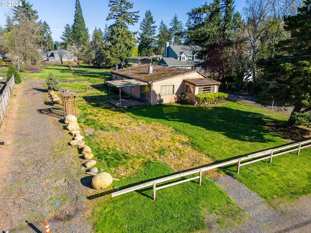 view of front of home with a front yard