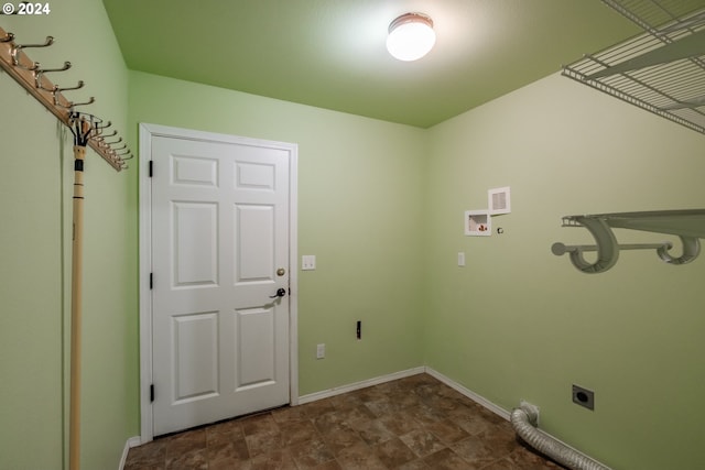 laundry area featuring hookup for an electric dryer and hookup for a washing machine