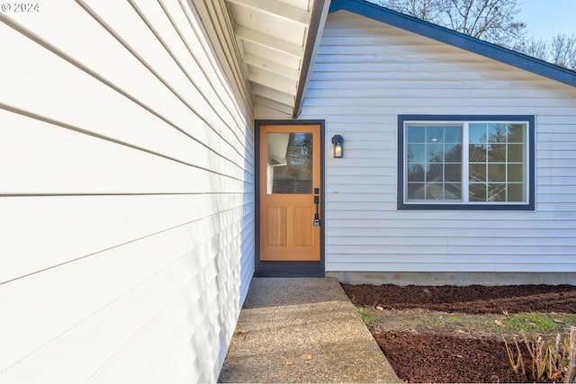 view of doorway to property