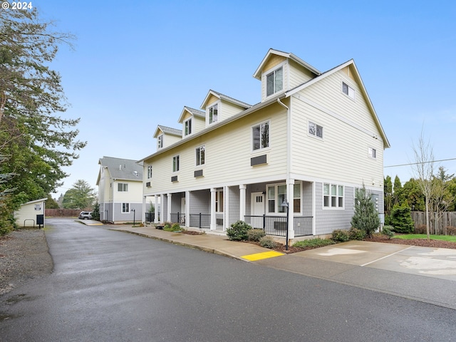 exterior space with a porch