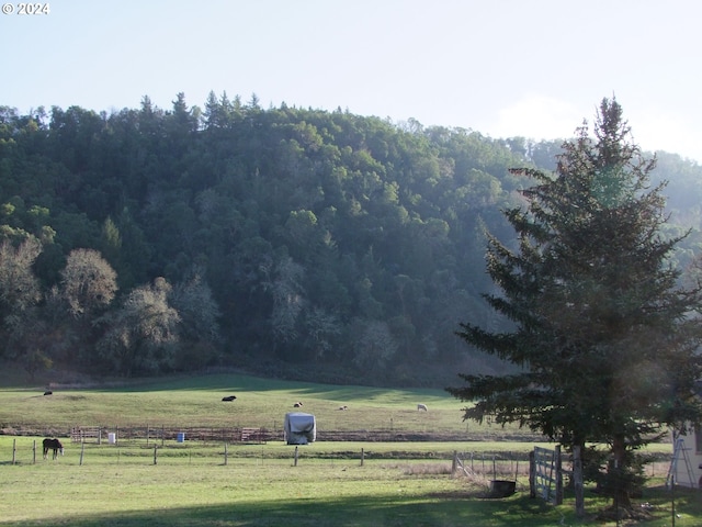 exterior space featuring a rural view