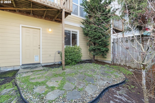 doorway to property with a patio area