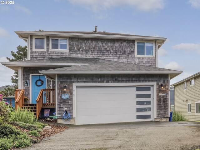 front facade featuring a garage