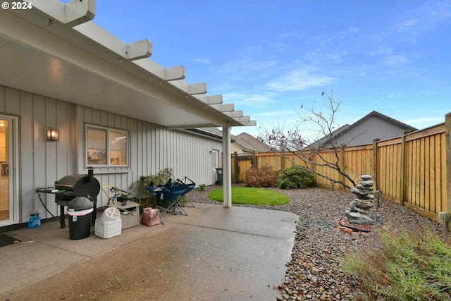 view of patio / terrace featuring grilling area