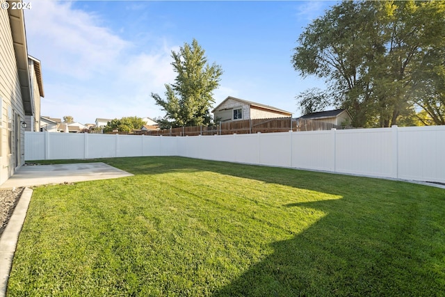 view of yard featuring a patio area