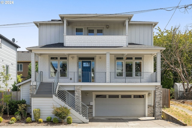 view of front facade with a garage