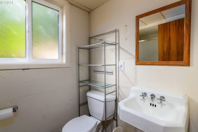 bathroom with toilet and sink