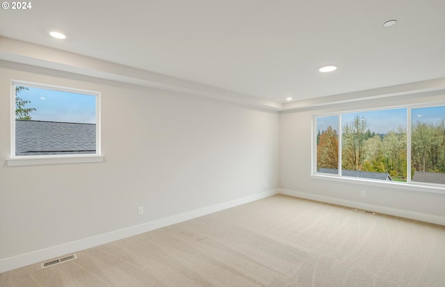 17477 NW Antonio St, Portland, OR 97229 - spare room with a healthy amount of sunlight, baseboards, carpet flooring, and visible vents
